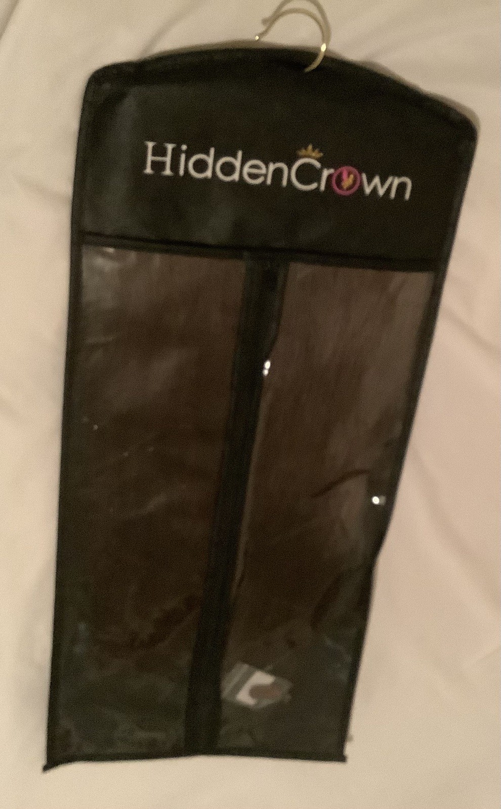 Hidden Crown Halo Hair Extension 18” Real Human Hair Medium Brown #3 Weft Piece