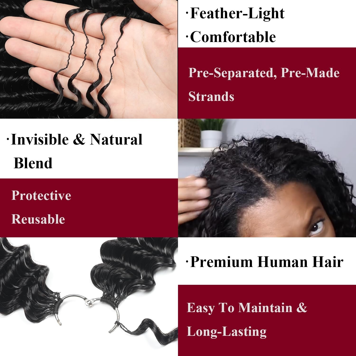 Soft 18-Inch Deep Wave Crochet Hair for Black Women – Miracle Knots Collection