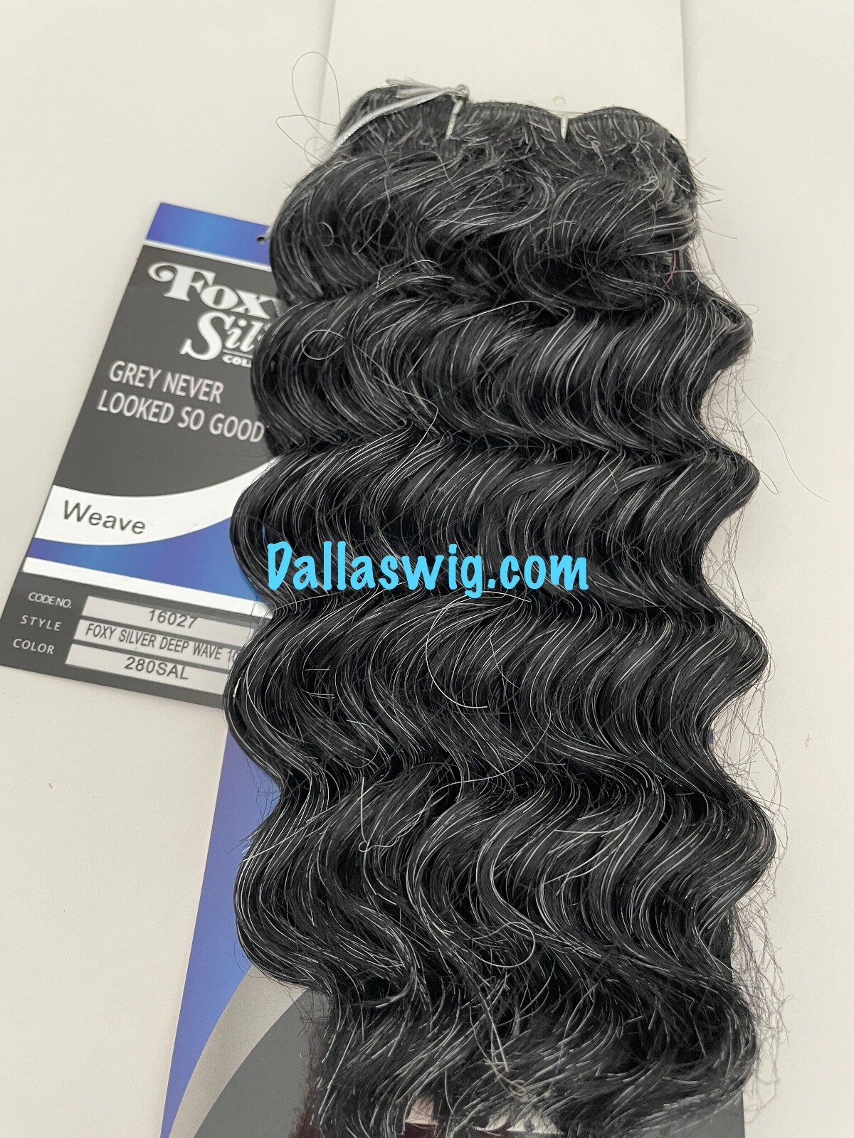 Foxy Silver Gray 100% Human Hair Deep Wave 10″ Weaving Hair ONE Pack