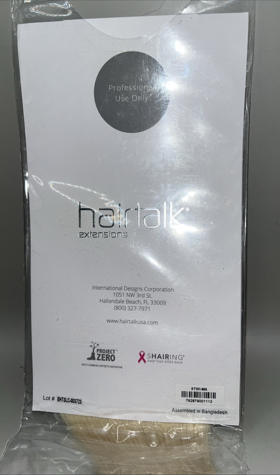 Hairtalk Hair Extensions Original – 20 Bands -60A HT101 17”/43 cm Human Hair NEW
