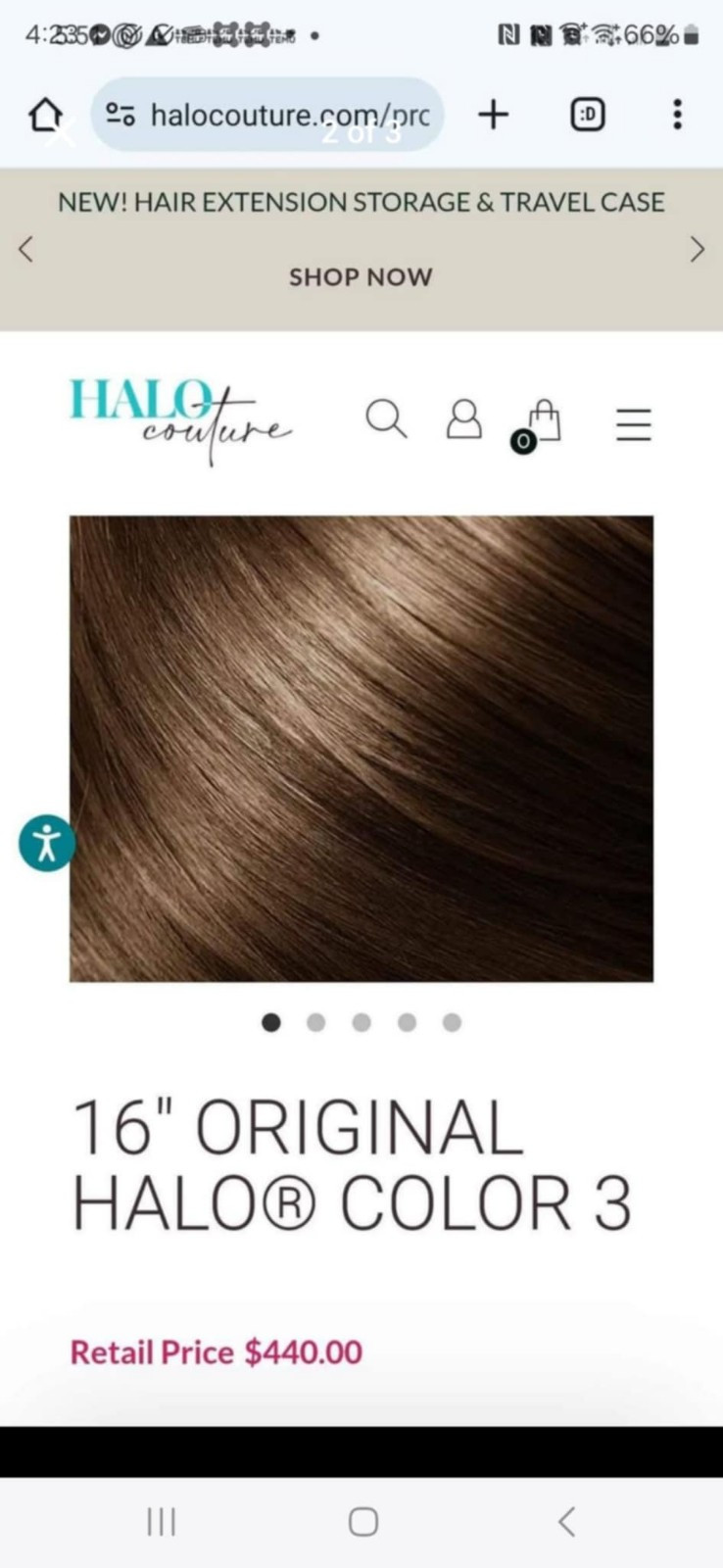 ORIGINAL HALO EXTENSION 20″ COLOR 3 FROM HALO COUTURE