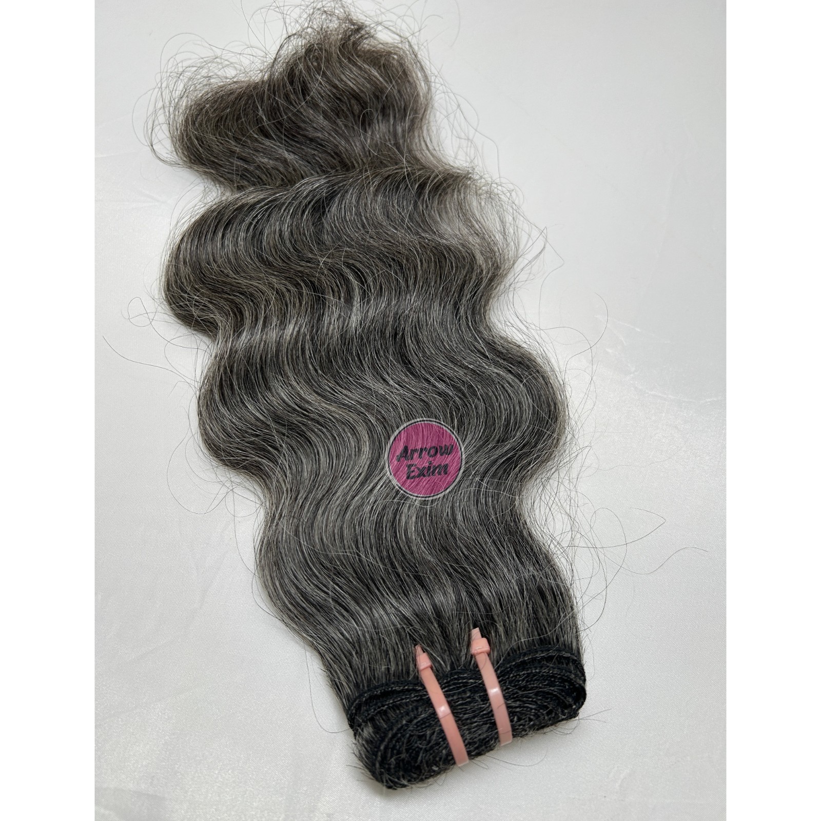 100% Natural Black and Grey Hair Bundle Silver Hair Extensions