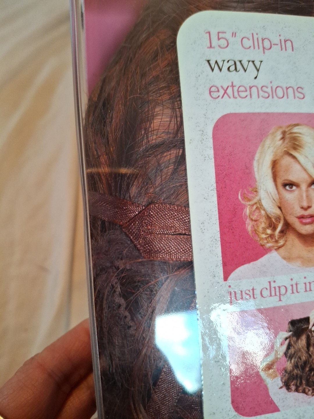 Hair Do Clip On Jessica Simpson Auburn Copper 15″ Wavy Hair Extension Ken Pavès