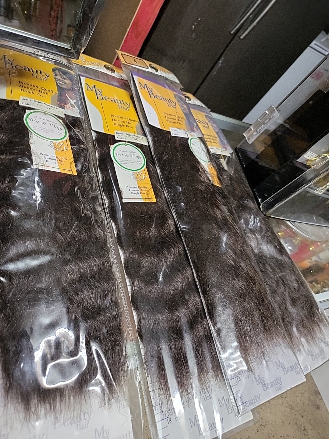 Super Weave Human Hair WET AND WAVY 14 Inches 4pks Colour 4