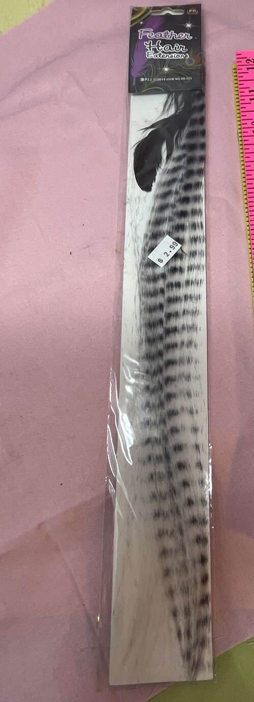 Feather Hair Extension Collectible Curl Crimp Or Straight Snazzy Light Wash Cool