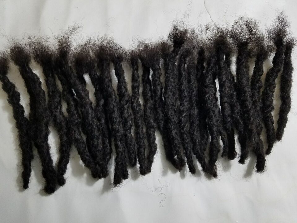 dreadlocks 100% Human Hair 3/4″ thick handmade 5 pcs 12 pcs 12″ big size 1b.