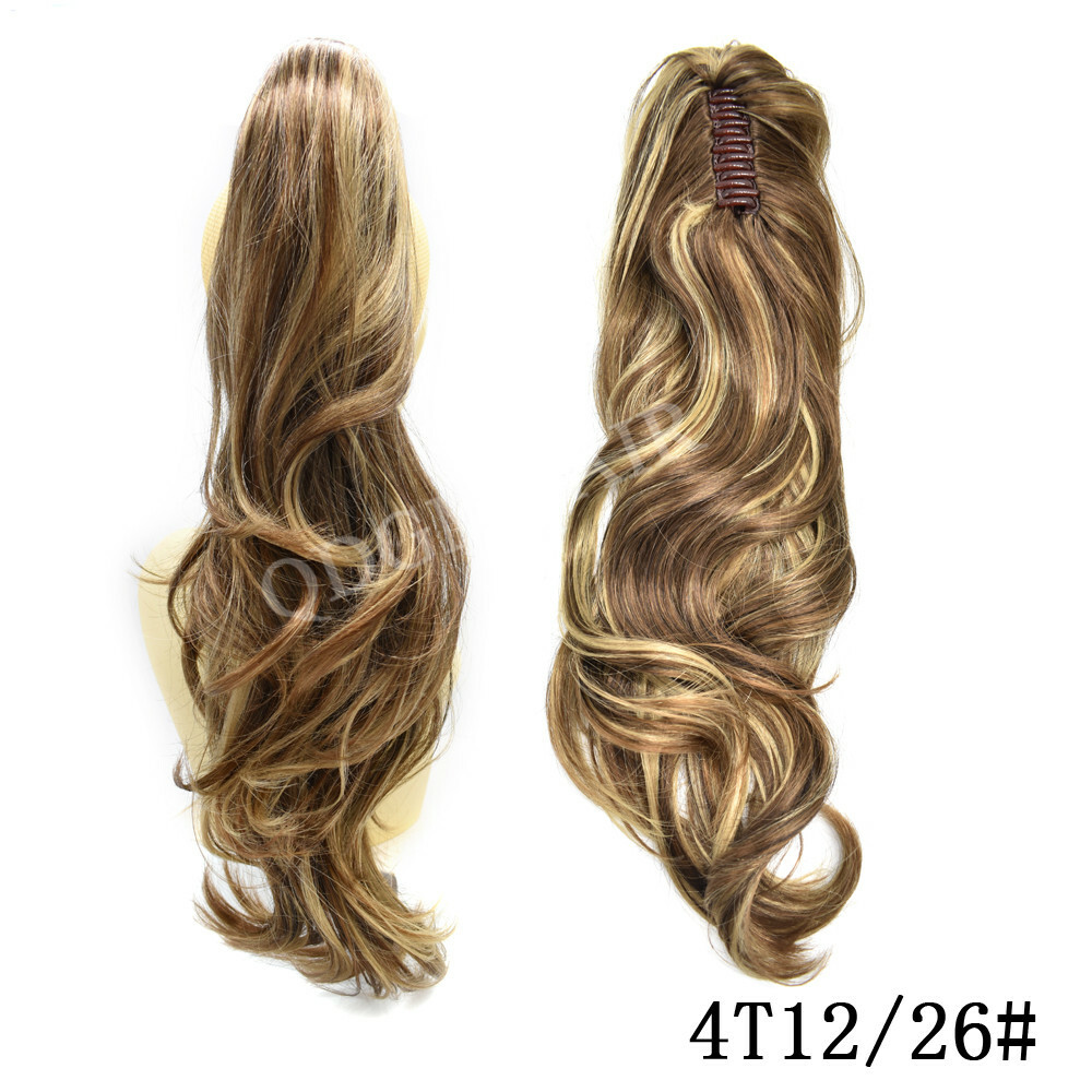 Claw Clip In Ponytail Hair Extensions Thick Long Wavy 22″ Natural As Human Hair