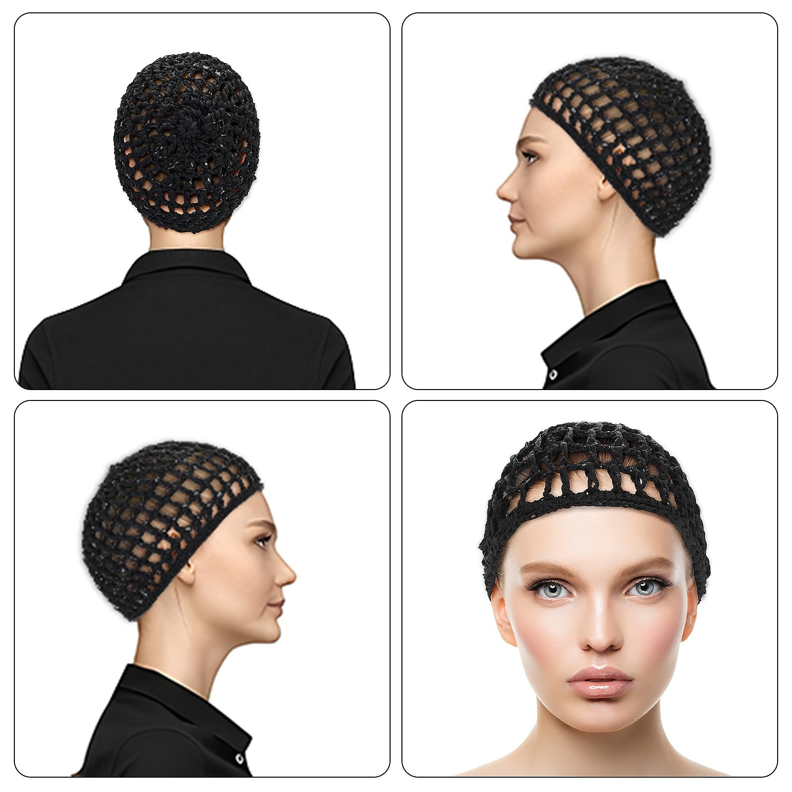 2 PCS Wig Cap Hair Net Sleeping Bonnets Essentials Hairnets Elastic Bands Wra…