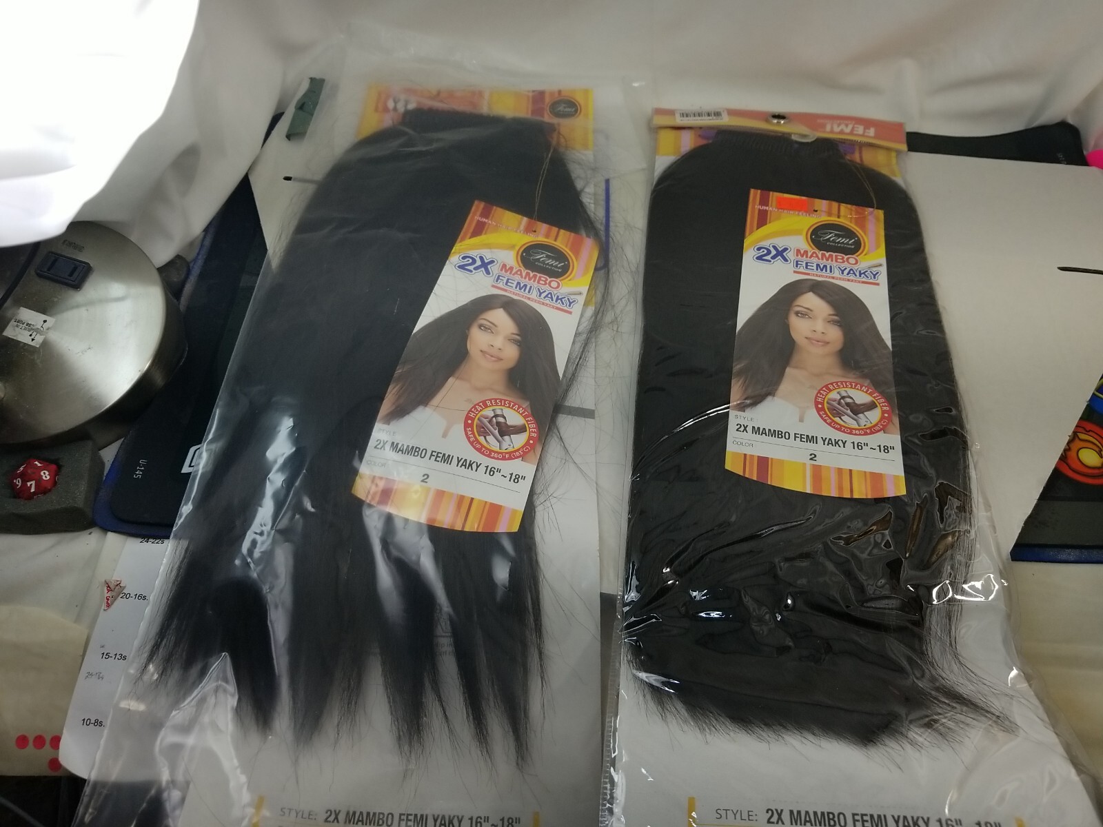 2 Packs Yaky 16-18″ Black Mambo HAIR EXTENSIONS WEAVE By Femi Collection
