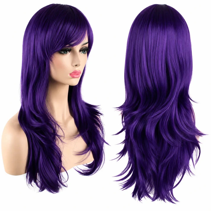70cm Long Curly Fashion Cosplay Costume Party Hair Anime Wigs Full Hair Wavy Wig