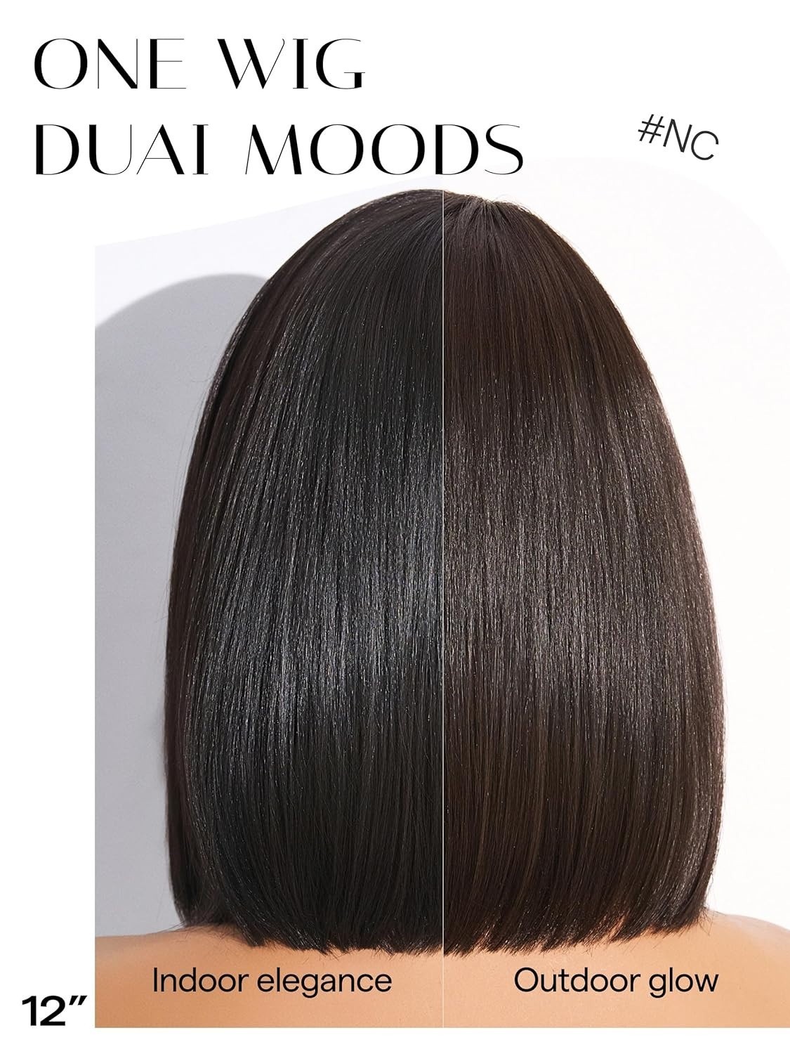Black Bob Lace Front Wig Glueless Straight Short Wigs Upgrade w/ Human-Hair-Like