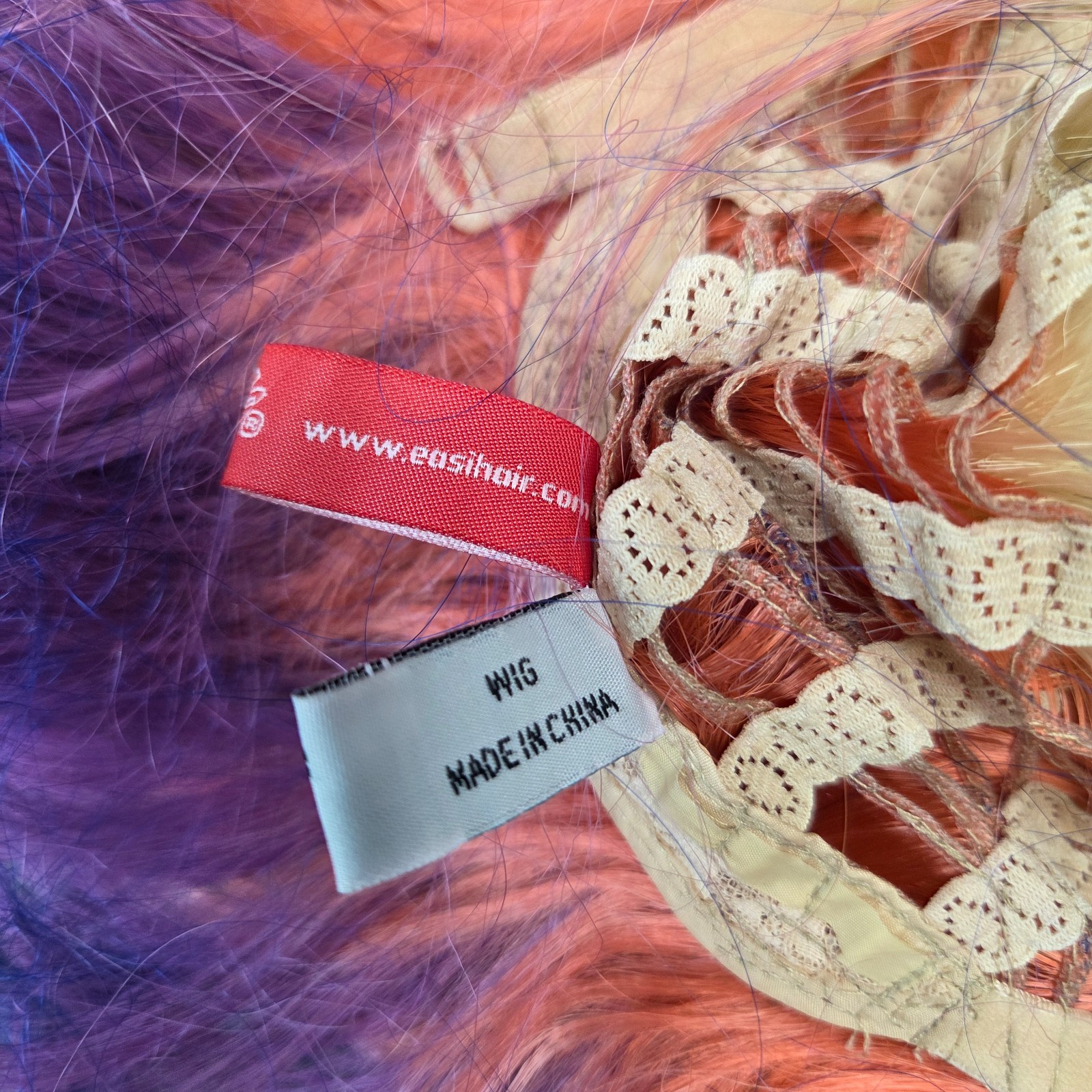 Jon Renau Full Lace Front Wig Long Colorful Bright Pride Blonde Bangs Dyed