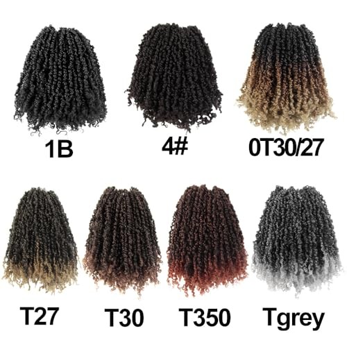 Yanky Twist Crochet Hair 8 Inch 10 8 Inch (Pack of 10) T350(Ombre Ginger Red)