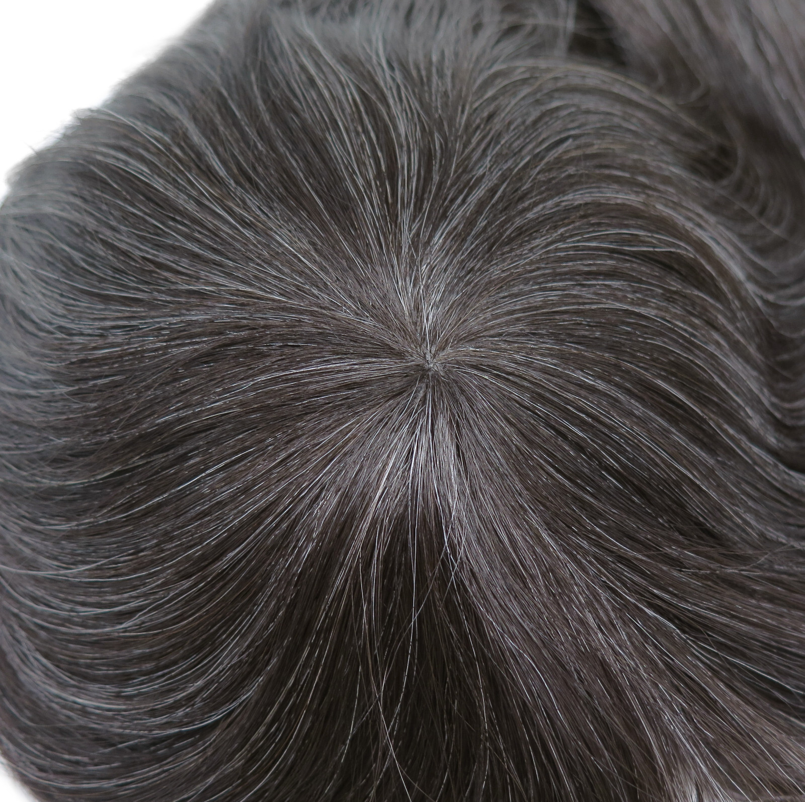 Real European Hair Replacement Toupee Injection Skin Virgin Grey Hair Hairpiece