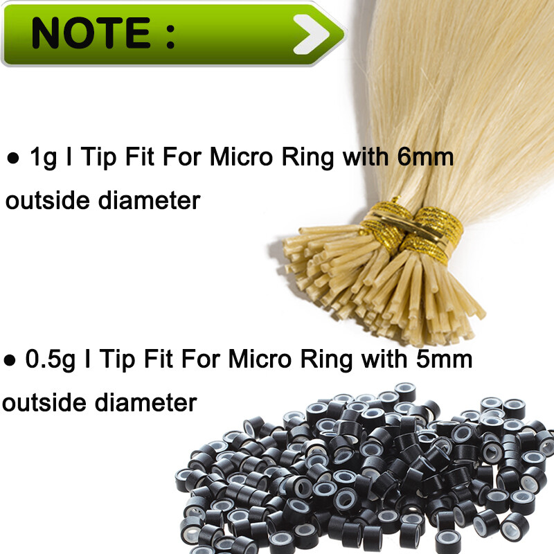 CLEARANCE Remy Human Hair Extensions Stick I Tip Micro Loop Ring Bead Pre Bonded