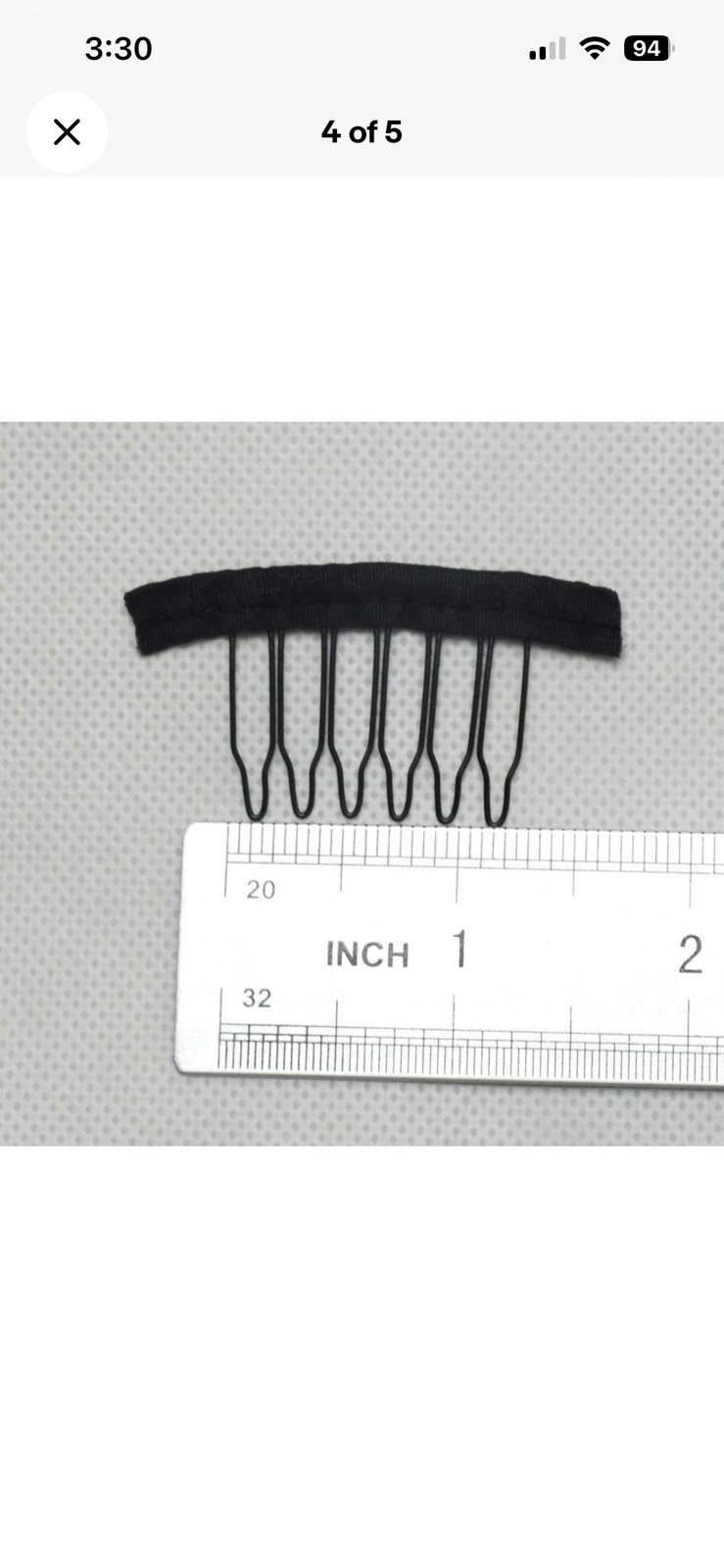 12 pcs Wig Combs for Making Wig,6 Teeth Clips Steel 12 pcs, Black 1-1/4” per pc