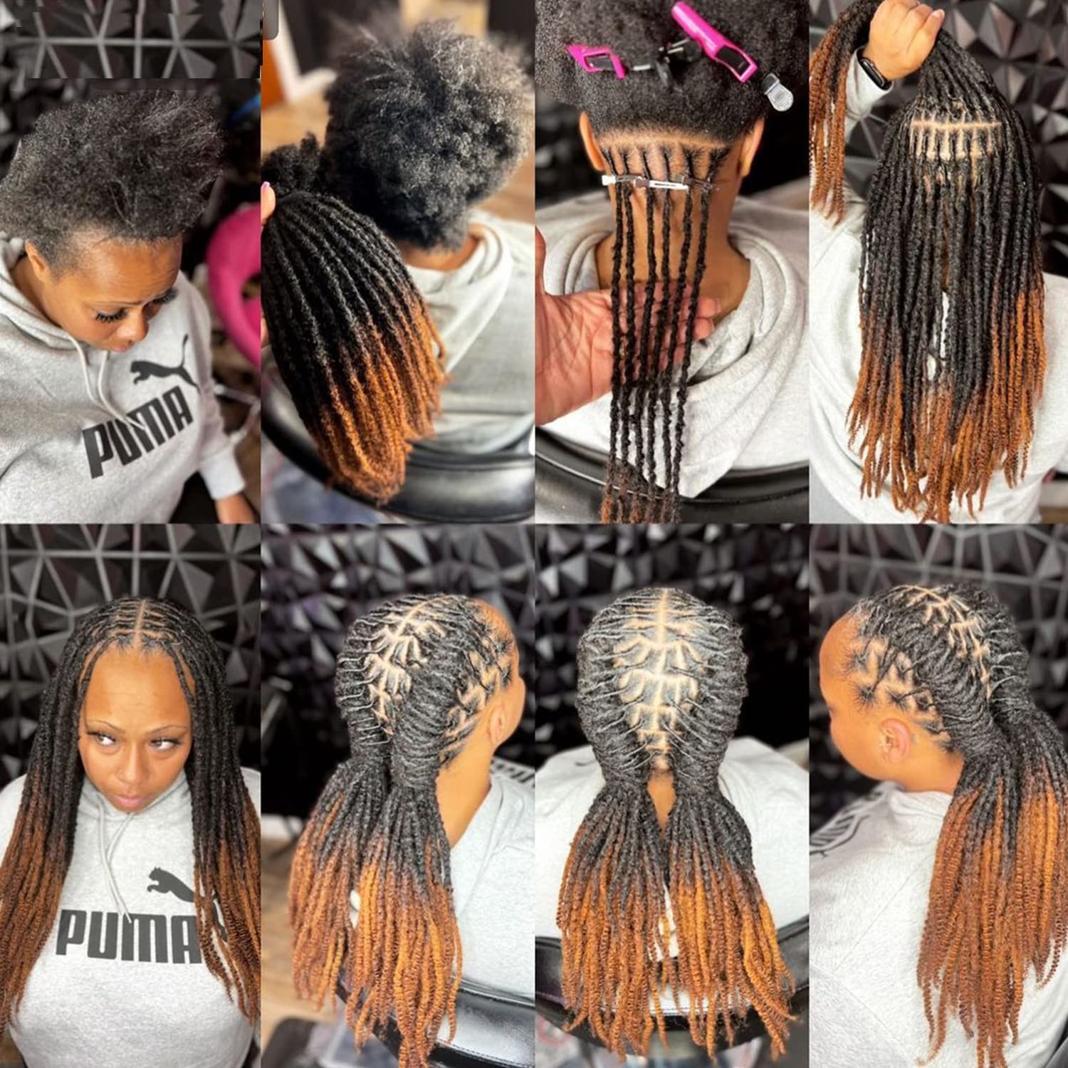 Orientfashion Textured Loc Extensions Human Hair8-16Inch 0.4Cm 0.6Cm And 0.8Cm