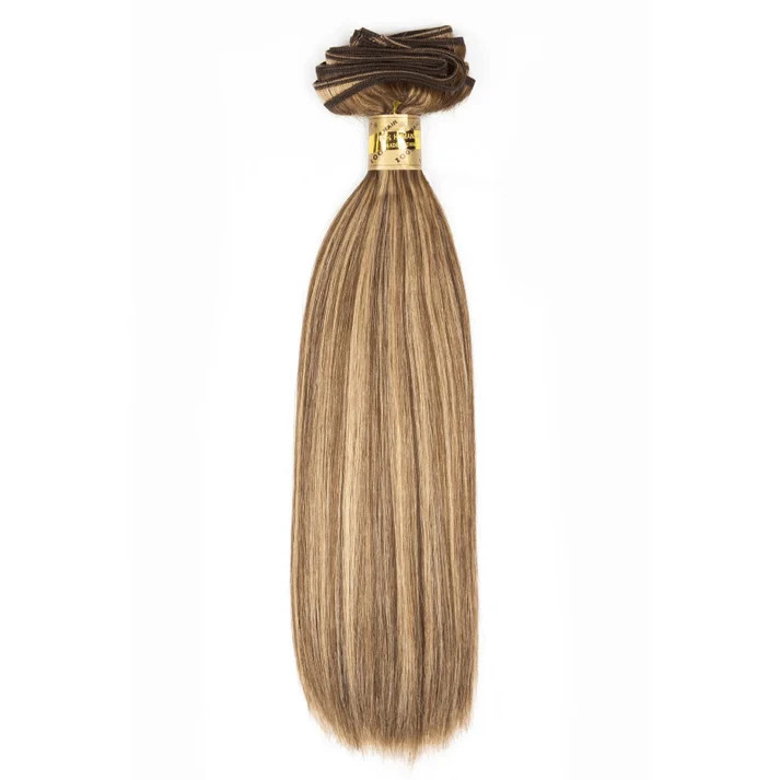 Bohyme Silky Straight Machine-Tied Weft Human Hair 18″ Color D4/27