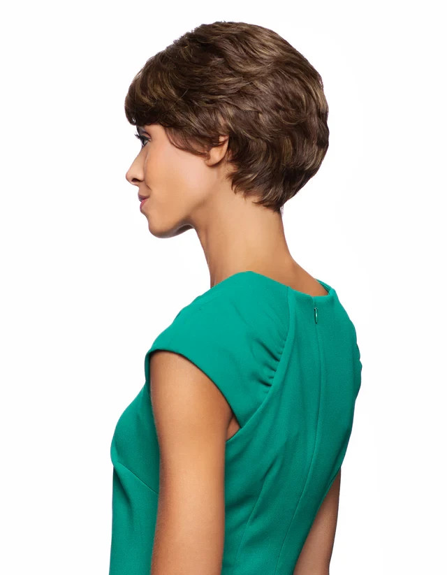 Foxy Silver JUNE, 100% Human Hair Wig, Short, Boy Cut, Fashionable Wig