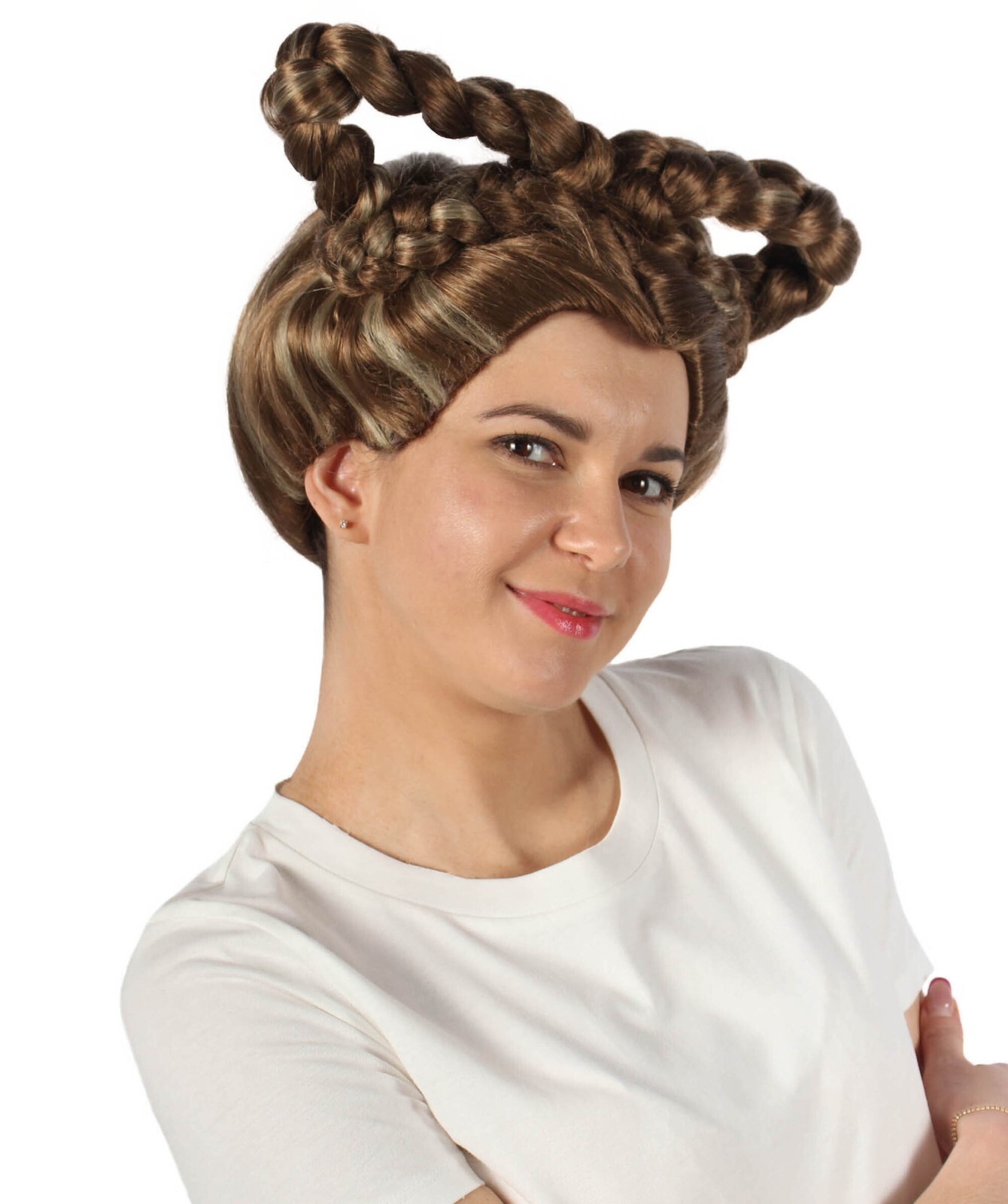 Adult Women’s Star Movie Queen’s Brown Braided Wig I Best for Halloween HW-7123