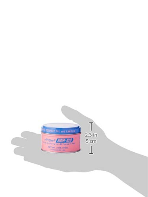 Hair Glo High Shine Pomade – Coconut Oil Infused, 3 Oz, Ideal for All Hair Types