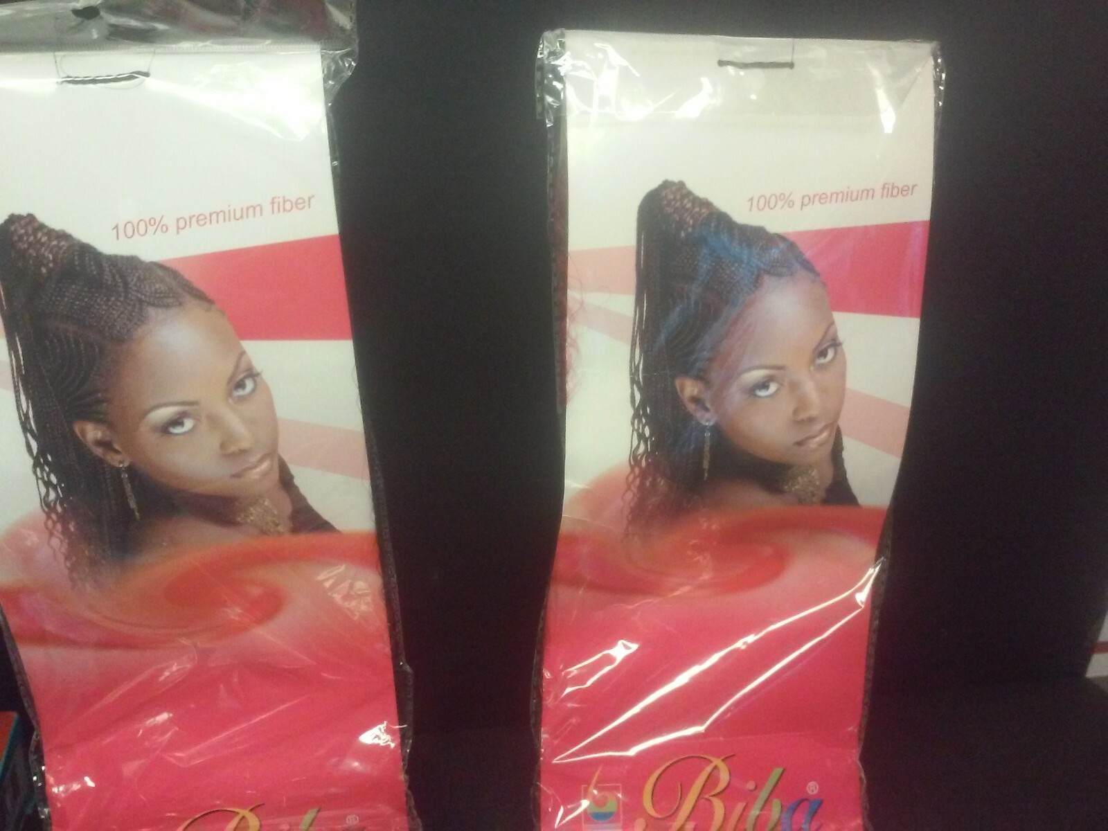 2 Biba 100% Synthetic Braid 100% Premium Fiber Hair Black New Sealed Unopened Ma