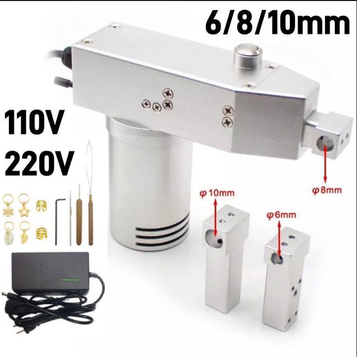 6/8/10MM Dreadlock Machine Crochet Braiding Electric Instant loc Machine
