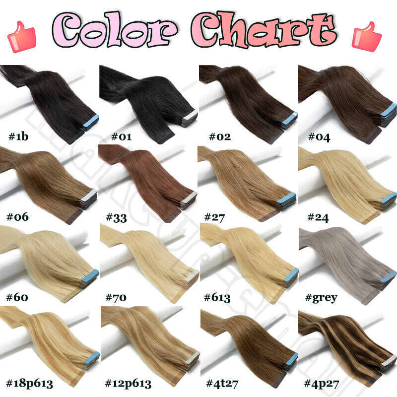 Bleach White Tape In 150G Remy Human Hair Extension Thick Skin Weft Double Drawn