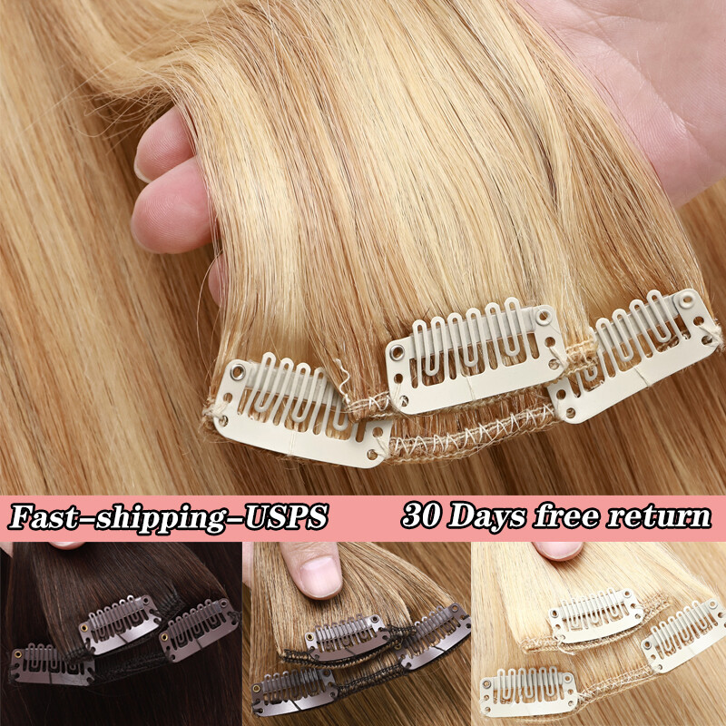 Premium 100% Real Good Clip In Remy Human Indian Hair Extensions Full Head L18