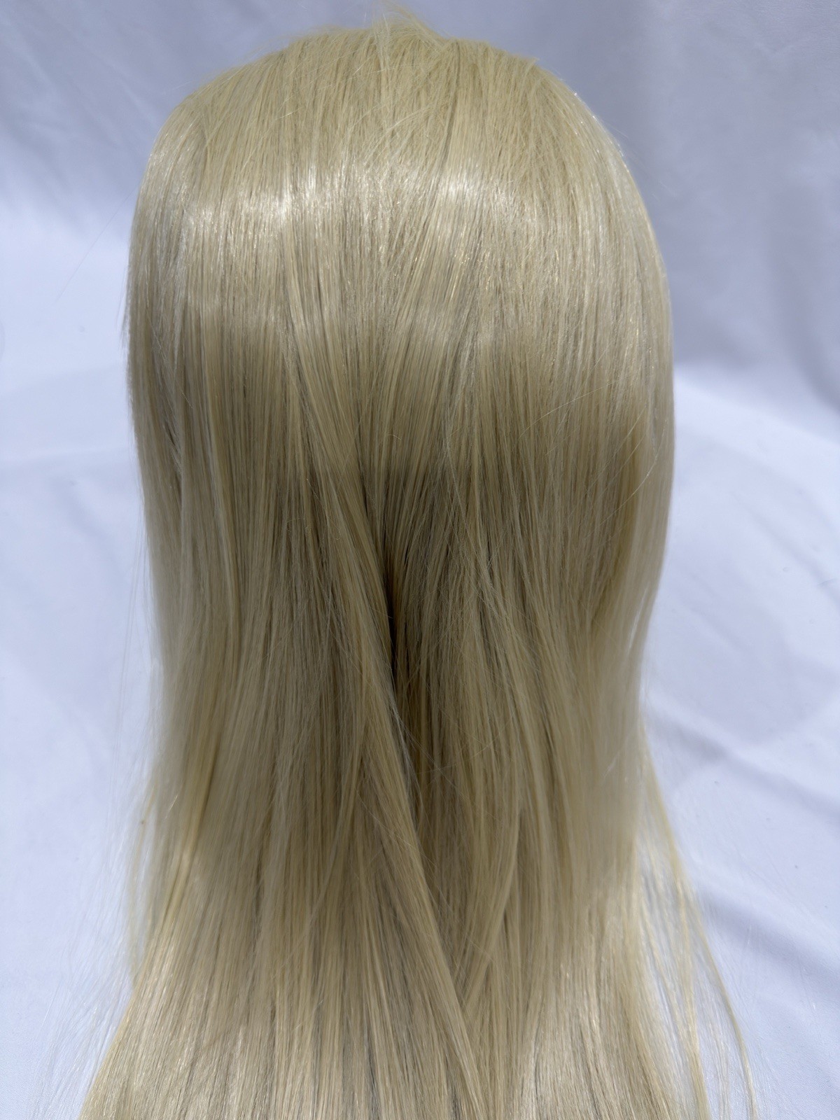 FUHSI Kanekalon Synthetic Lace Front Wig 22” Straight Blonde 613# 250% Density