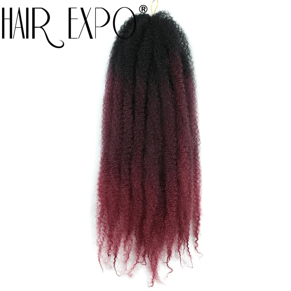 18 Inch Ombre Marley Hair Synthetic Braiding Hair for Afro Kinky Twist Braiding
