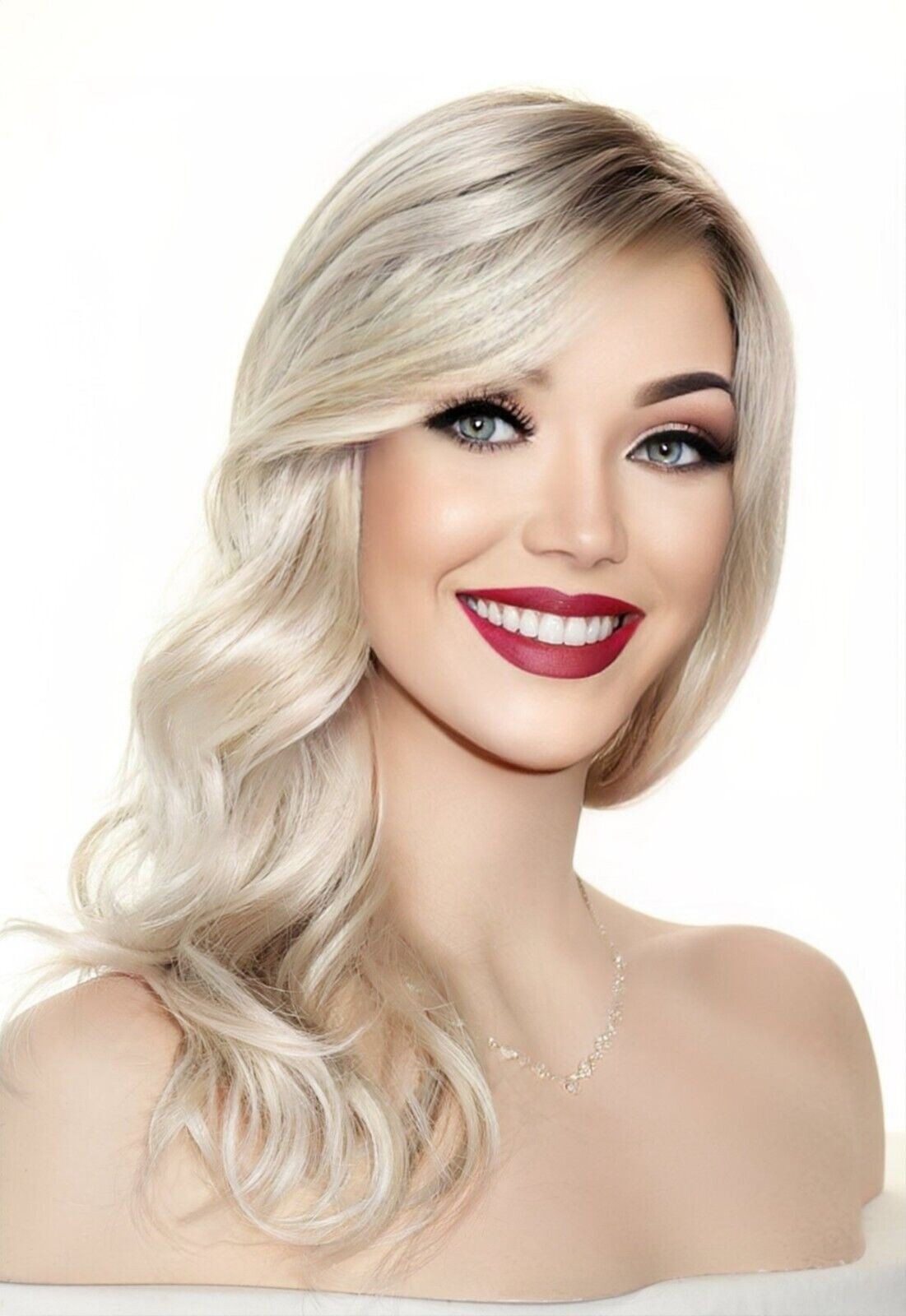 Arrow Ellen Wille Synthetic Wigs Lace Front Hand Tied Monopart Platin Blond Root