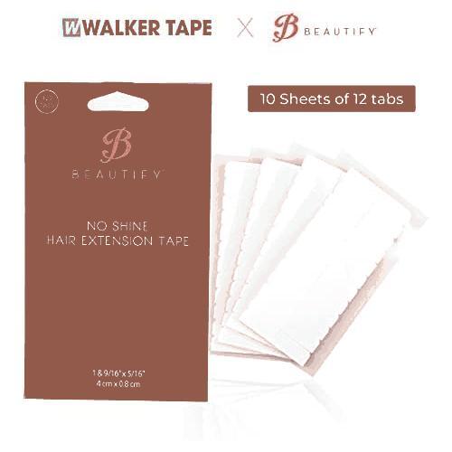 Beautify No Shine Hair Extension Tape Tabs – Double Sided Replacement Tape for