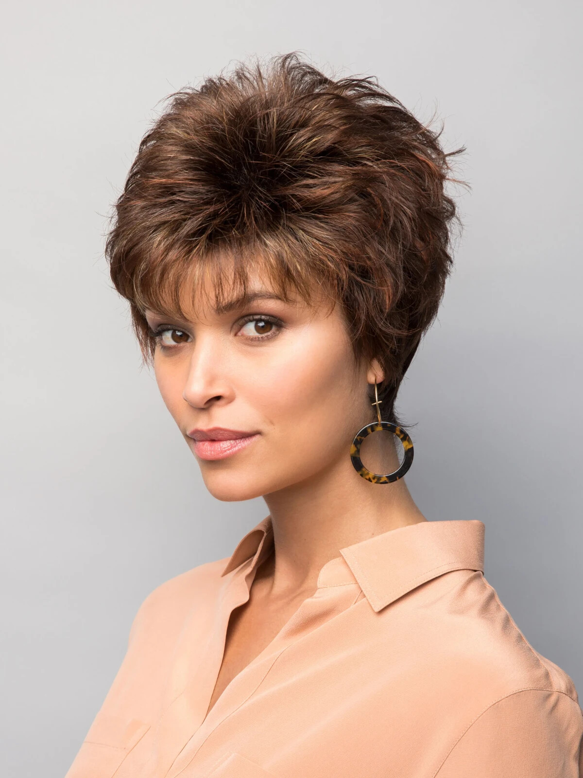 Noriko Wig DREW $SALE onMOCHACCINO-R Cool Open Basic Cap Edgy Pixie Style 5STARS