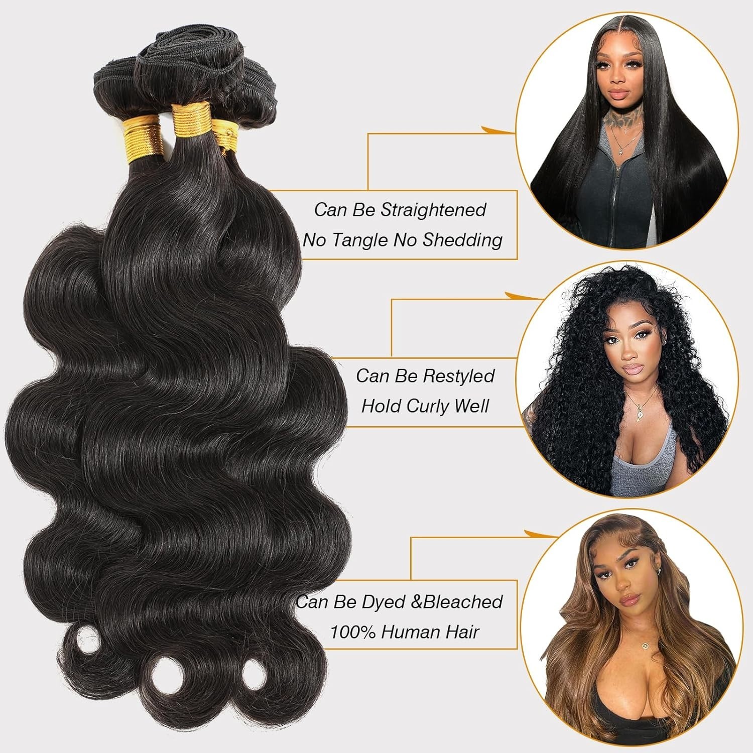 Silky Smooth 12A Brazilian Body Wave Hair Extensions – Perfect for All Styles