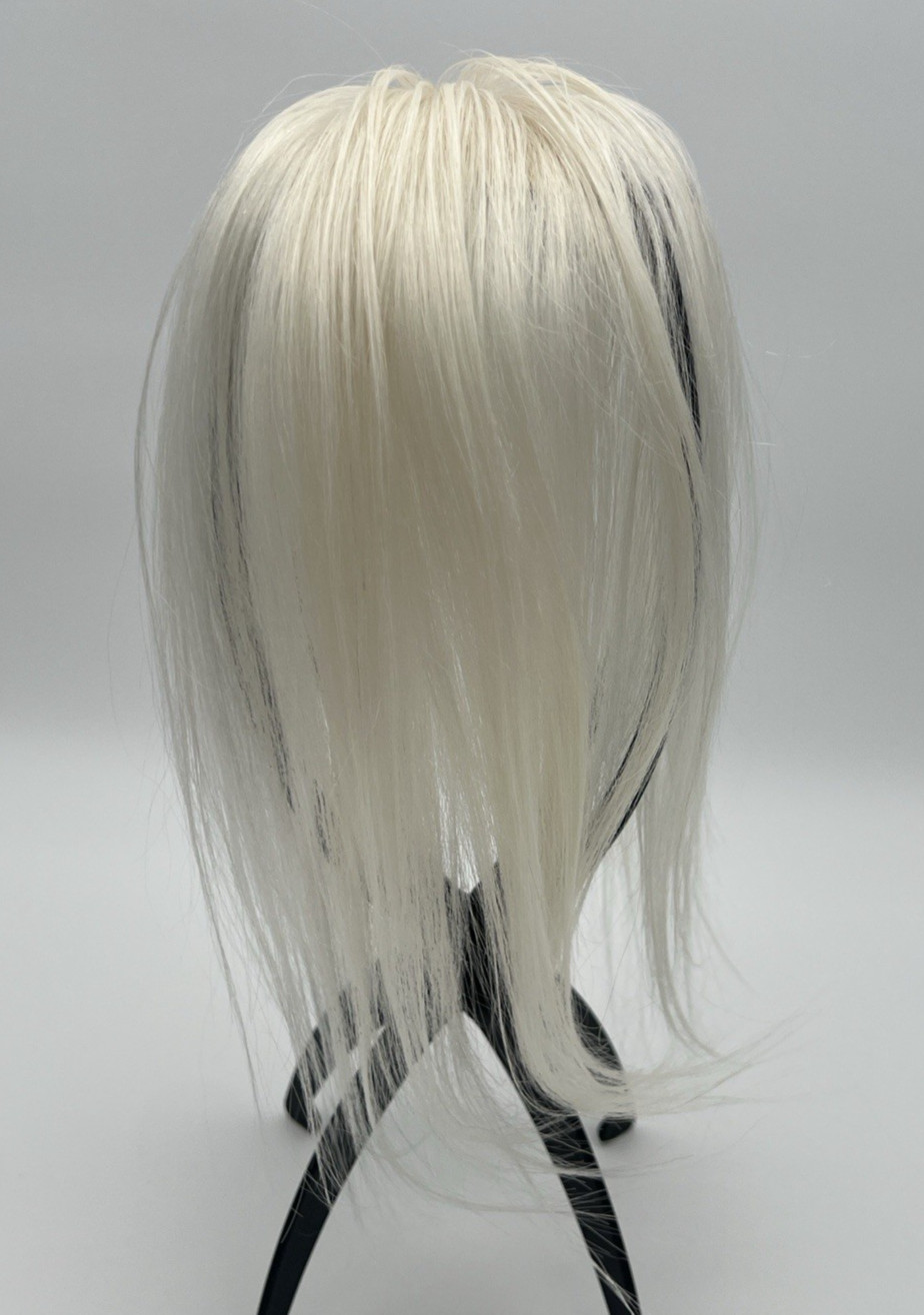 White Blonde 100% Human Hair 12in Women Hair Topper