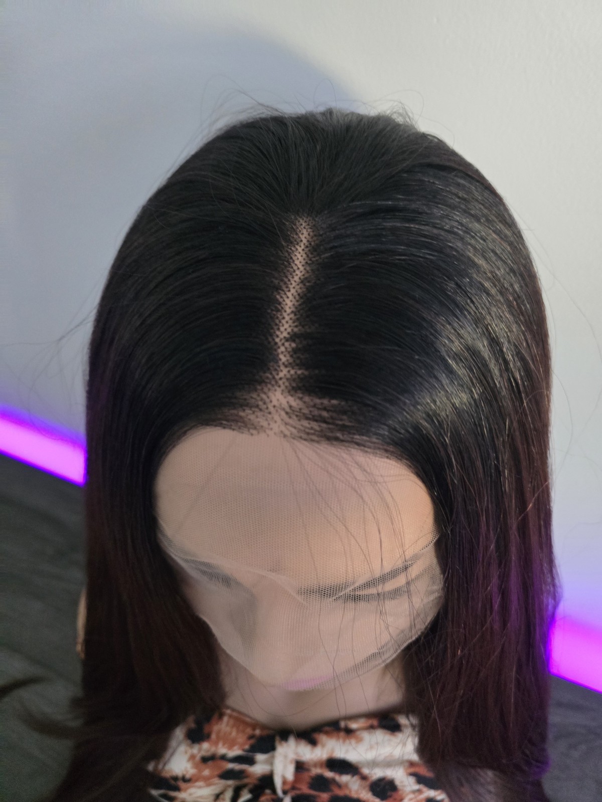 HD Lace Front Wig Human Hair Blend Highlights Wavy Curly Honey BROWN Blonde