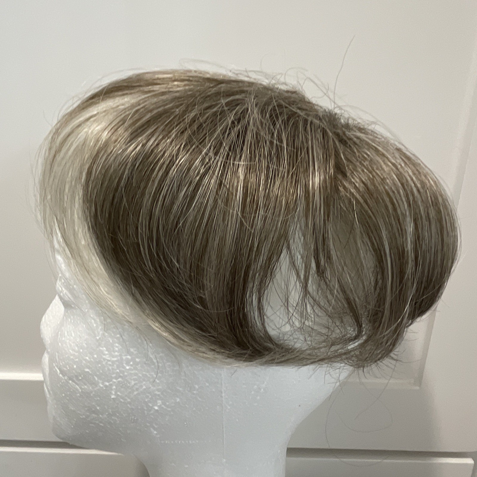 Godiva’s Secret Wigs Bella Top Synthetic Clip-In Topper Bob Straight Silver/Gray