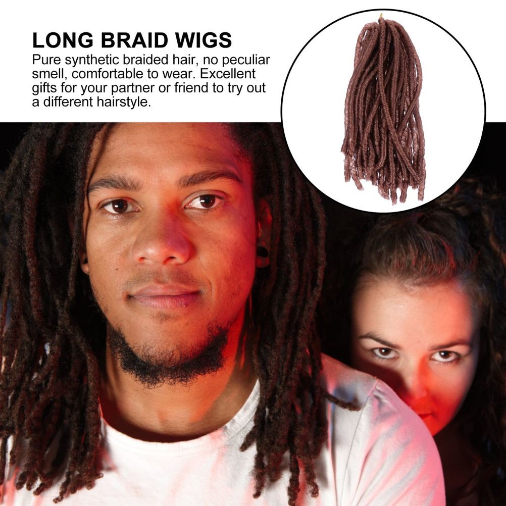 3 Pcs African Wigs Universal Head-wears Short Dirty Braids Human Hair Braided