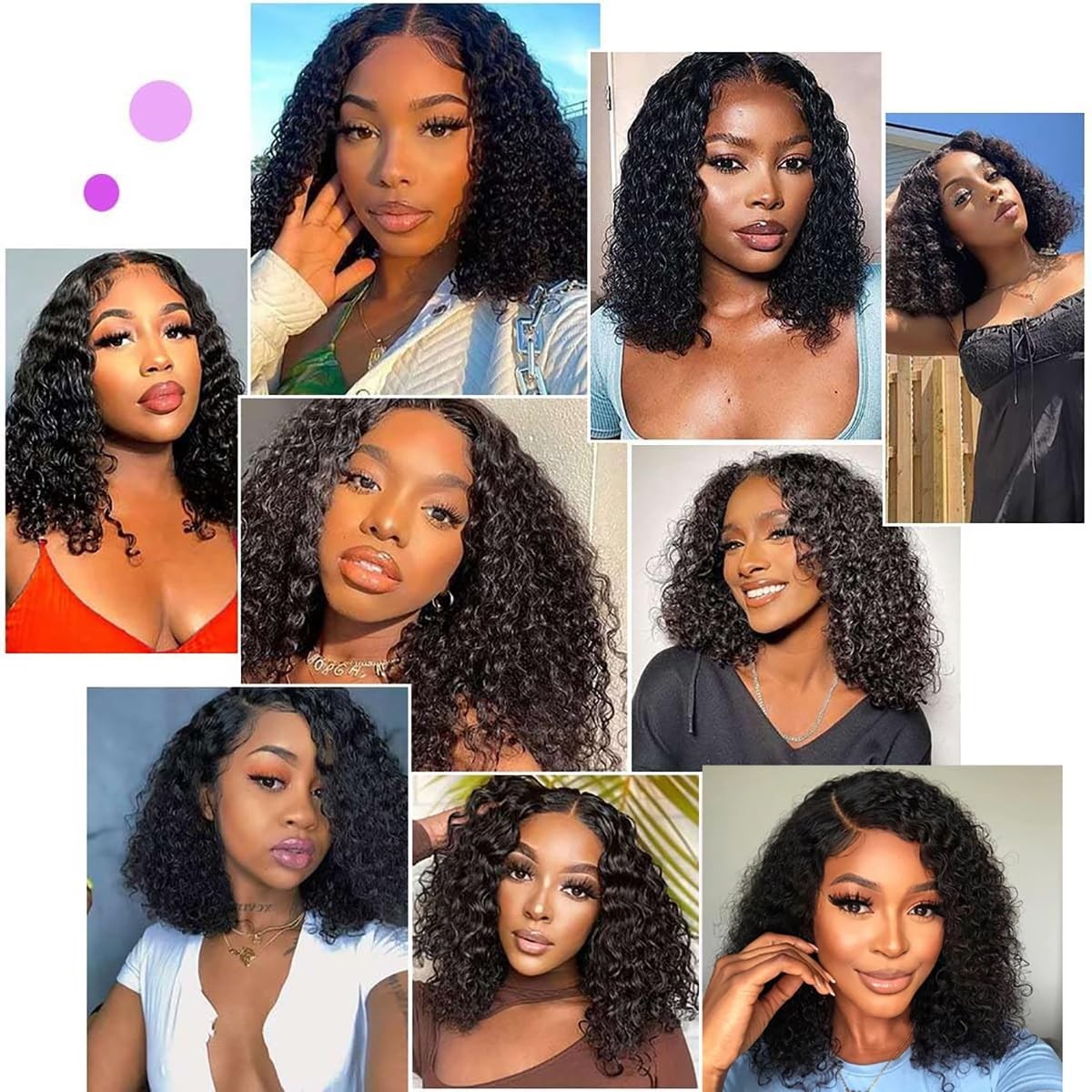 Wear and Go Glueless Wigs Human Hair Pre Plucked Pre Cut 4X4 Curly Bob Wigs