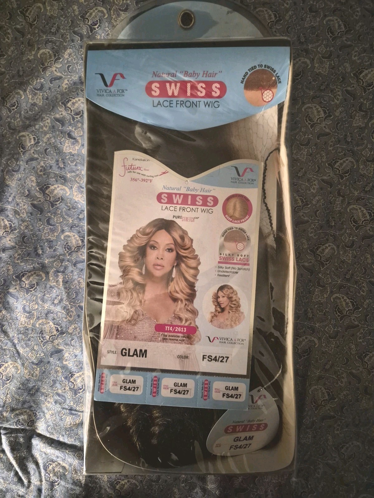 Vivica A. Fox GLAM Swiss Lace Front Deep Part Curly Heat Resistant Wig FS4/27