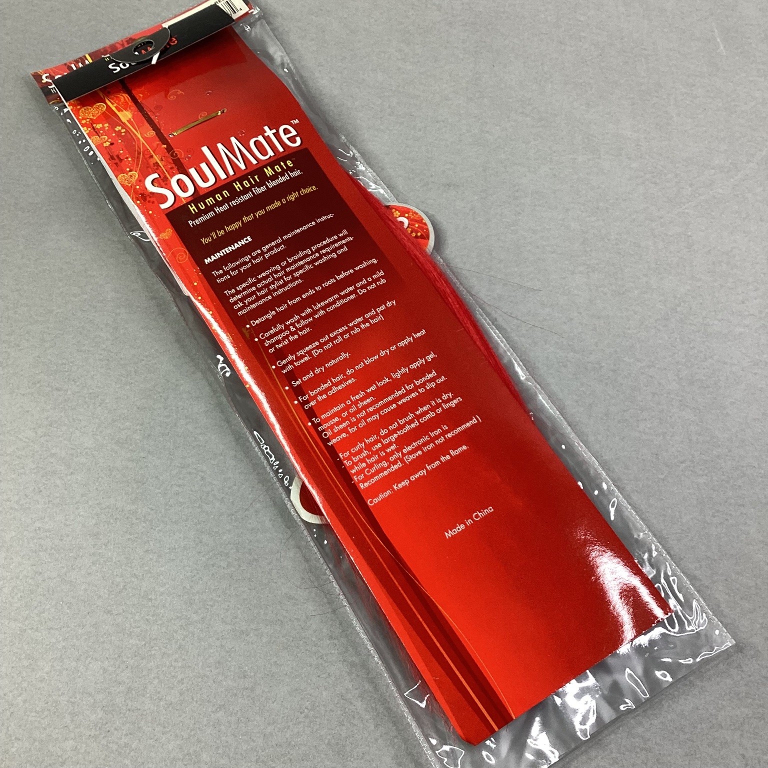 SoulMate Micro Yaki Weave Hair Extensions RED Heat Resistant Human Hair Blend