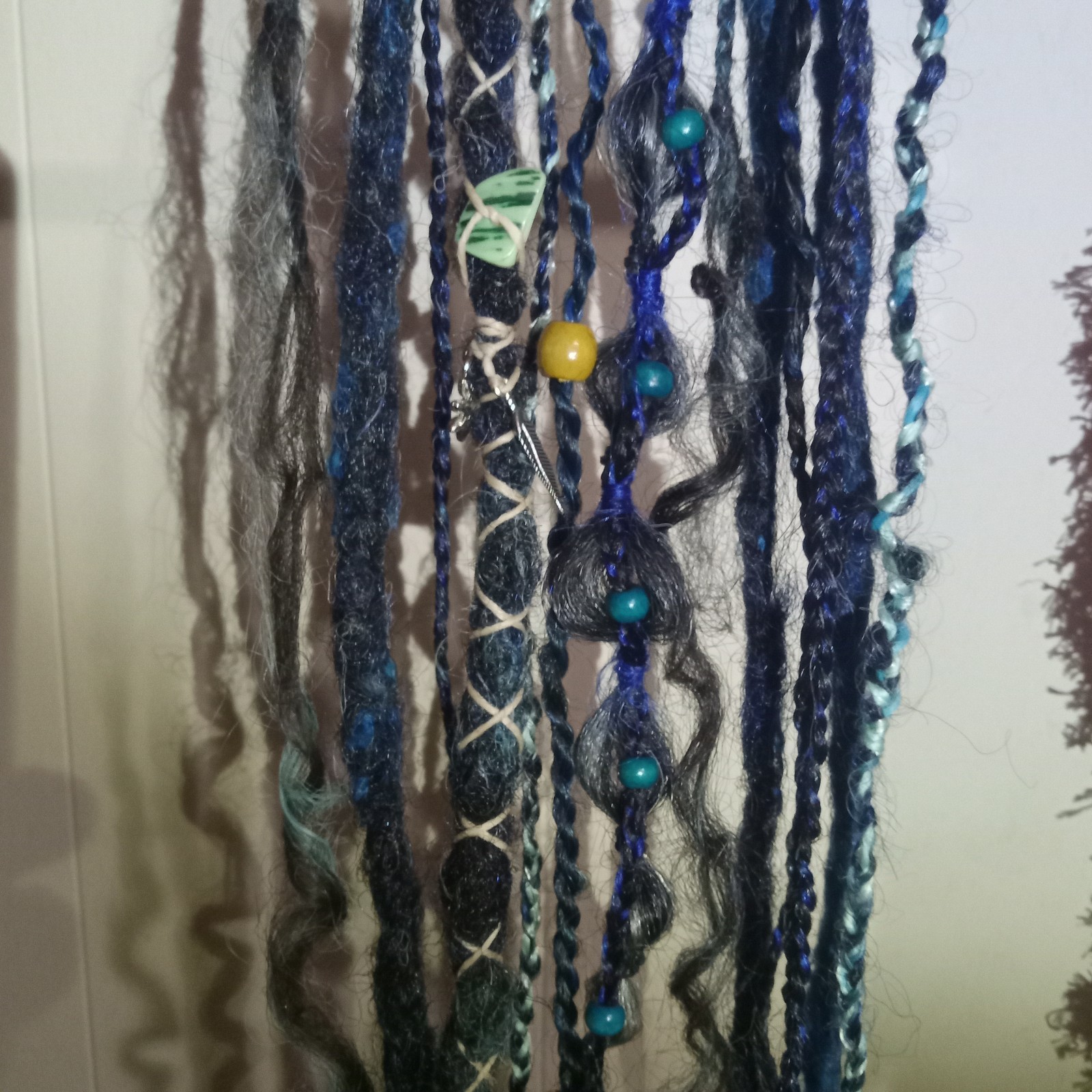 Dreadlock Extensions Hair 0.6 0.8cm Thick Full Handmade 14 burning man Locs set