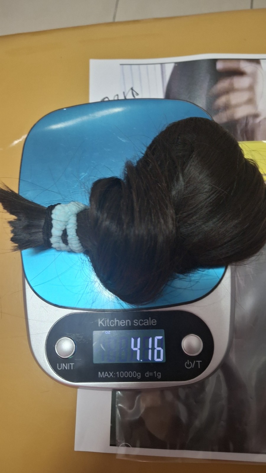 Ponytail from Myanmar girl : 24 inches and 4.16 oz silky hair with video