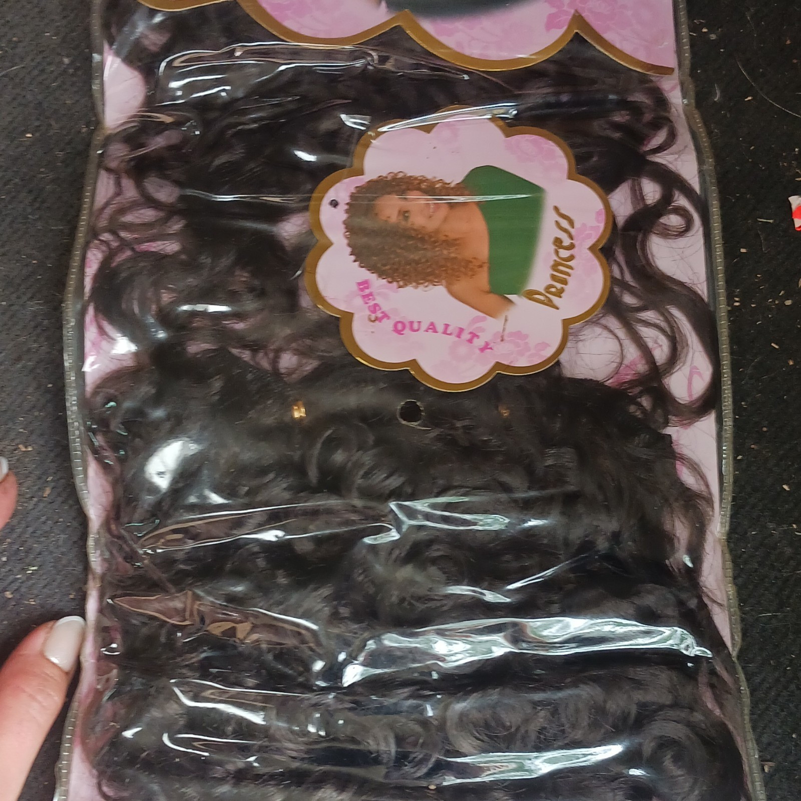 Princess Synthetic Kanekalon Weft Hair Extension 4in Black Curly SOPHIA