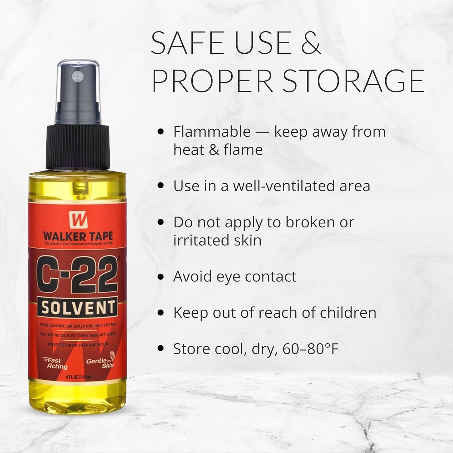 Wig Tape Remover Spray 4 Fl Oz Easy Application for Lace Systems and Hairpieces