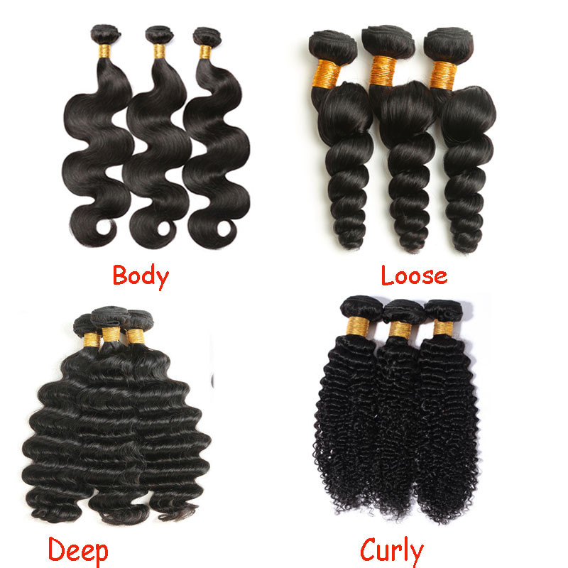8A 100G/Bundle Wave Brazilian Peruvian Indian Virgin Human Hair Deep Curly Wave