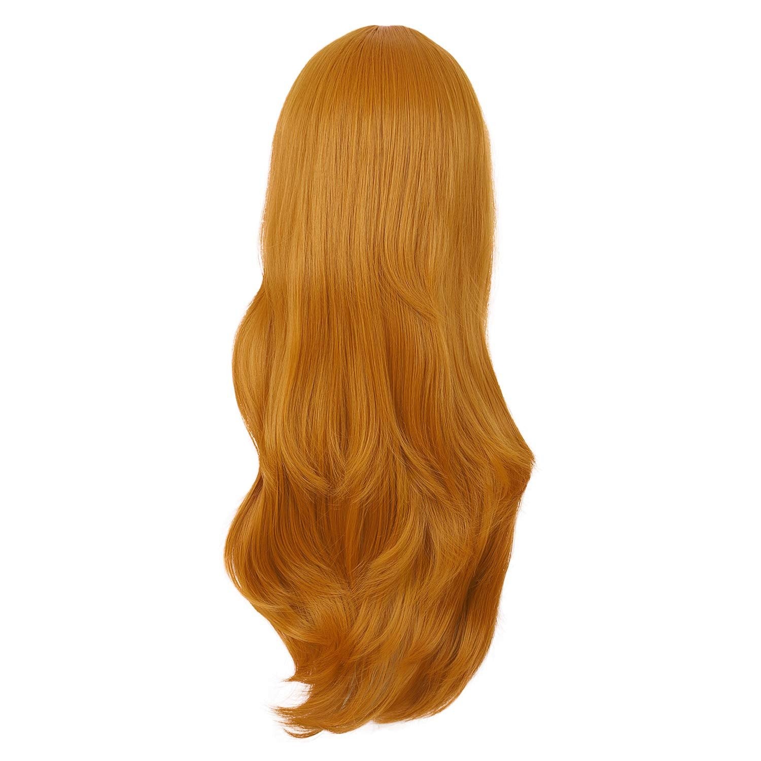 28 Inch Orange Curly Hair Wig for Women Cosplay Heat Resistant Modern Style