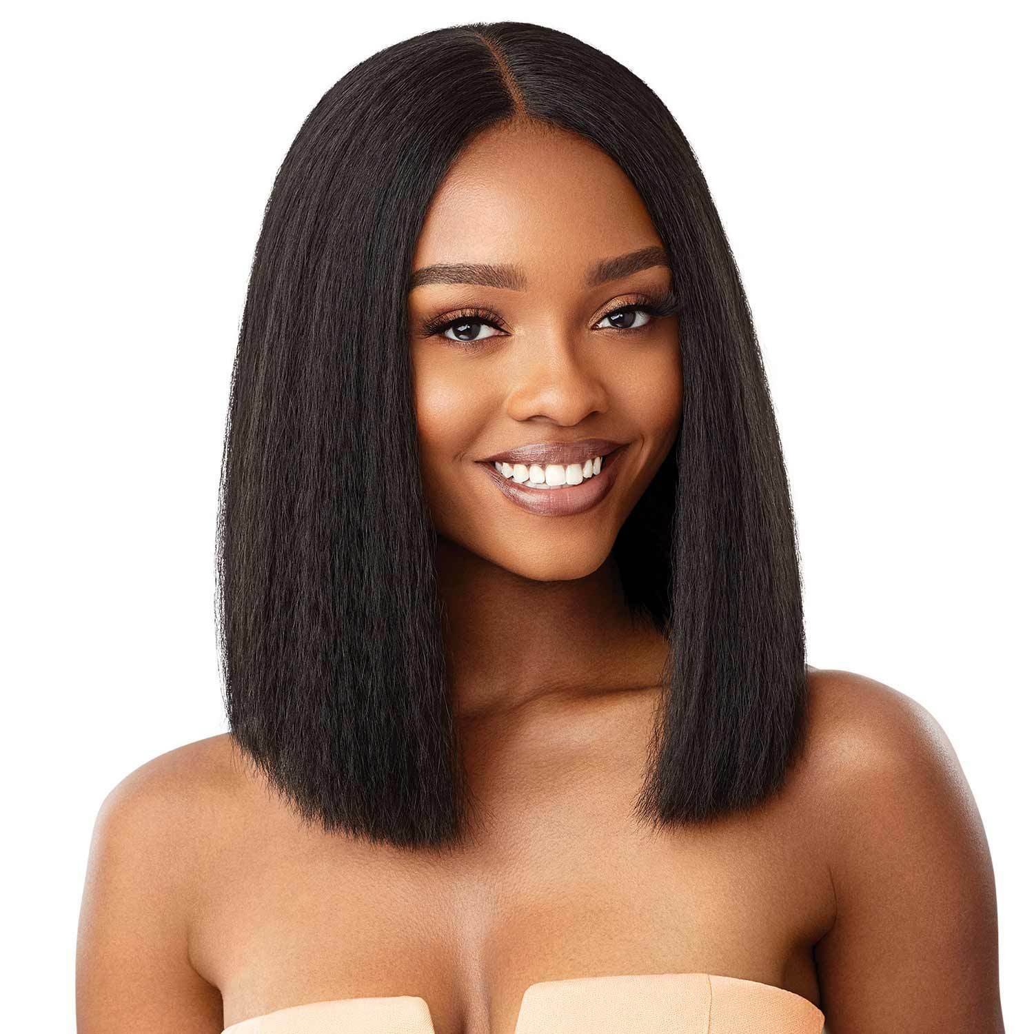 OUTRE SYNTHETIC PRE-PLUCKED HD TRANSPARENT LACE FRONT WIG- ANNIE BOB 12″