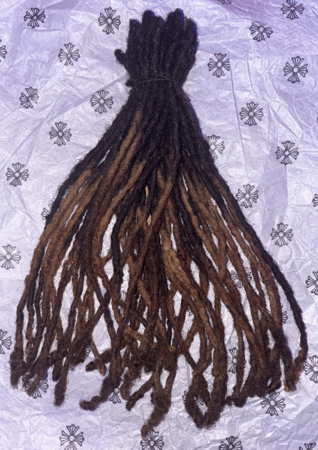 100% Naturally Grown Human Hair Dreadlocks 42pc 10-11”,1B Black, Brown